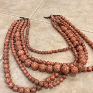 dusty pink necklace
